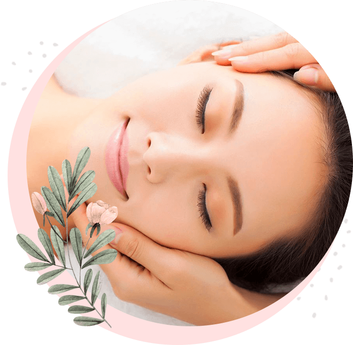 Massage of Face for Woman in Spa Salon